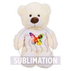 Pluszowy miś | Bernie Cream z nadrukiem Twojego logo, materiał: poliester, plusz, kolor: biały