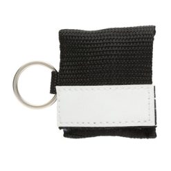 Maska do resuscytacji, brelok z nadrukiem Twojego logo, materiał: metal, pp, kolor: czarny