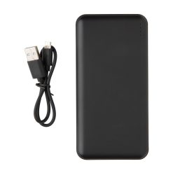 Power bank 10000 mAh z nadrukiem Twojego logo, materiał: plastik, kolor: czarny