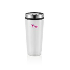 Kubek termiczny 350 ml z nadrukiem Twojego logo, materiał: pp, kolor: biały
