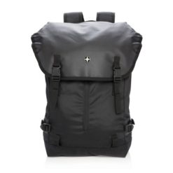 Plecak na laptopa 17" Outdoor Swiss Peak z nadrukiem Twojego logo, materiał: poliester, kolor: czarny