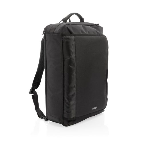 Plecak na laptopa 15,6" Swiss Peak, ochrona RFID z nadrukiem Twojego logo, materiał: poliester, tpe, kolor: czarny