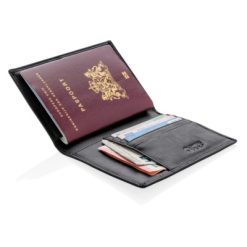 Etui na paszport Swiss Peak, ochrona RFID z nadrukiem Twojego logo, materiał: pu, kolor: czarny