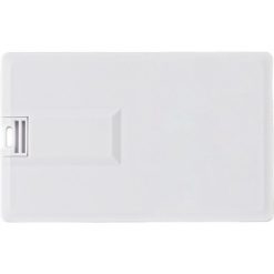 Pamięć USB "karta kredytowa" 32 GB z nadrukiem Twojego logo, materiał: plastik, kolor: biały