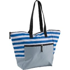 Torba plażowa, na zakupy z nadrukiem Twojego logo, materiał: pvc, poliester, peva, kolor: granatowy