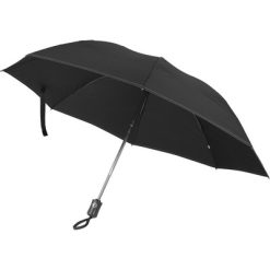 Odwracalny, składany parasol automatyczny z nadrukiem Twojego logo, materiał: metal, aluminium, pvc, włókno szklane, pongee, kolor: czarny