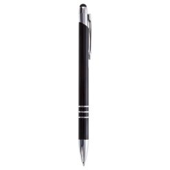 Długopis, touch pen | Zachary z nadrukiem Twojego logo, materiał: aluminium, kolor: czarny