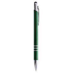 Długopis, touch pen | Zachary z nadrukiem Twojego logo, materiał: aluminium, kolor: zielony