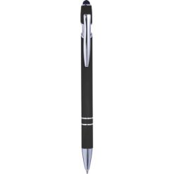 Długopis, touch pen z nadrukiem Twojego logo, materiał: aluminium, guma, kolor: czarny