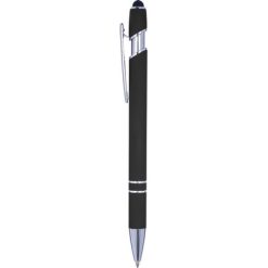 Długopis, touch pen z nadrukiem Twojego logo, materiał: aluminium, guma, kolor: czarny