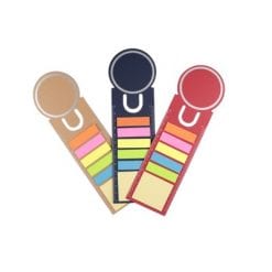 Zestaw do notatek, karteczki samoprzylepne, zakładka do książki, linijka, notatnik | Young z nadrukiem Twojego logo, materiał: karton, papier, kolor: czerwony