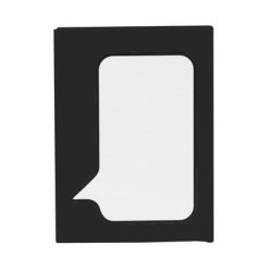 Zestaw do notatek "dymek", karteczki samoprzylepne z nadrukiem Twojego logo, materiał: karton, kolor: czarny