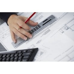 Linijka, kalkulator z nadrukiem Twojego logo, materiał: plastik, guma, kolor: srebrny