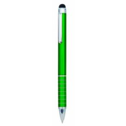 Długopis, touch pen z nadrukiem Twojego logo, materiał: aluminium, kolor: zielony
