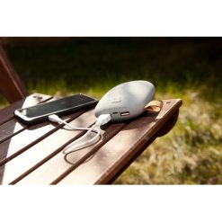 Power bank 10400 mAh Air Gifts "kamień" | Carol z nadrukiem Twojego logo, materiał: plastik, kolor: szary