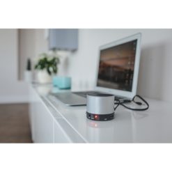 Głośnik bezprzewodowy 3W, radio | Rebecca z nadrukiem Twojego logo, materiał: metal, plastik, kolor: biały Głośnik bezprzewodowy 3W, radio | Rebecca z nadrukiem Twojego logo, materiał: metal, plastik, kolor: biały