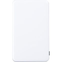Power bank 5000 mAh z nadrukiem Twojego logo, materiał: plastik, kolor: biały