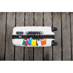 Zawieszka do bagażu z nadrukiem Twojego logo, materiał: plastik, pvc, kolor: biały