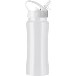 Butelka sportowa 600 ml z nadrukiem Twojego logo, materiał: metal, stal nierdzewna, stal, kolor: biały