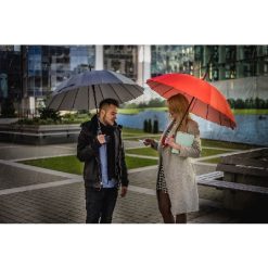 Parasol automatyczny Mauro Conti | Sean z nadrukiem Twojego logo, materiał: poliester, kolor: czarny