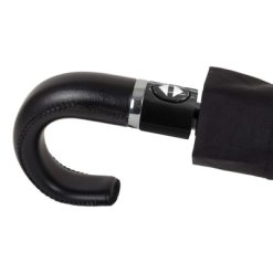 Parasol automatyczny Mauro Conti, składany | Frances z nadrukiem Twojego logo, materiał: włókno szklane, pongee, kolor: czarny