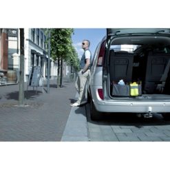 Składany organizer samochodowy z nadrukiem Twojego logo, materiał: metal, guma, poliester, kolor: czarny