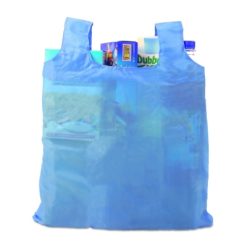 Torba na zakupy, składana z nadrukiem Twojego logo, materiał: poliester, kolor: błękitny