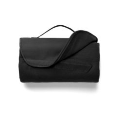 Koc piknikowy z nadrukiem Twojego logo, materiał: polar, kolor: czarny