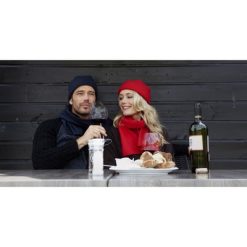 Czapka zimowa z nadrukiem Twojego logo, materiał: polar, kolor: czarny