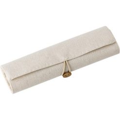 Zestaw szkolny, piórnik z nadrukiem Twojego logo, materiał: drewno, bawełna, płótno, len, kolor: khaki