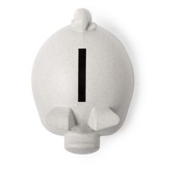 Skarbonka "świnka" z nadrukiem Twojego logo, materiał: plastik, włókno bambusowe, kolor: neutralny