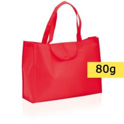 Torba na zakupy, składana z nadrukiem Twojego logo, materiał: non-woven, kolor: czerwony