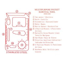 Narzędzie wielofunkcyjne, 11 funkcji z nadrukiem Twojego logo, materiał: stal nierdzewna, stal, kolor: czarny