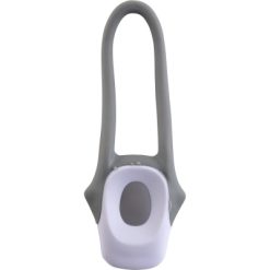 Lampka rowerowa z nadrukiem Twojego logo, materiał: plastik, silikon, kolor: biały