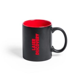 Kubek ceramiczny 350 ml z nadrukiem Twojego logo, materiał: ceramika, kolor: czerwony