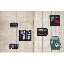 Zestaw do grilla z nadrukiem Twojego logo, materiał: nylon, stal nierdzewna, stal, kolor: czarny