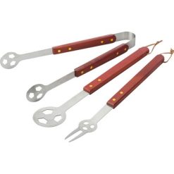 Fartuch, zestaw do grilla "piłka nożna", 3 el. z nadrukiem Twojego logo, materiał: pu, nylon, stal nierdzewna, bawełna, stal, kolor: zielony