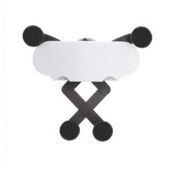 Grawitacyjny samochodowy uchwyt do telefonu | Moss z nadrukiem Twojego logo, materiał: plastik, guma, kolor: biały