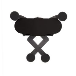 Grawitacyjny samochodowy uchwyt do telefonu | Moss z nadrukiem Twojego logo, materiał: plastik, guma, kolor: czarny