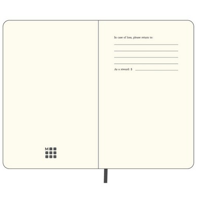 MOLESKINE Notatnik ok. A6 z nadrukiem Twojego logo, materiał: pu, papier, kolor: czarny MOLESKINE Notatnik ok. A6 z nadrukiem Twojego logo, materiał: pu, papier, kolor: czarny