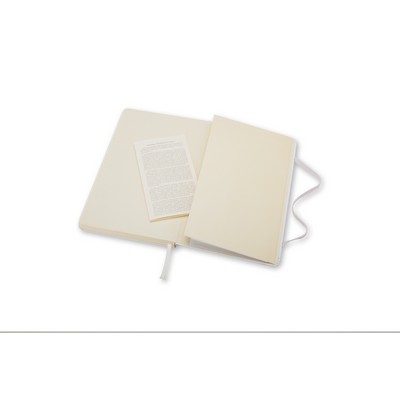 MOLESKINE Notatnik ok. A5 z nadrukiem Twojego logo, materiał: karton, papier, pp, kolor: biały MOLESKINE Notatnik ok. A5 z nadrukiem Twojego logo, materiał: karton, papier, pp, kolor: biały