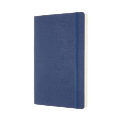 MOLESKINE Notatnik skórzany ok. A5 z nadrukiem Twojego logo, materiał: skóra, kolor: niebieski