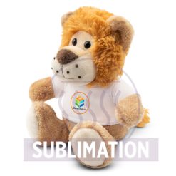 Pluszowy lew | Roy z nadrukiem Twojego logo, materiał: poliester, plusz, kolor: jasnobrązowy