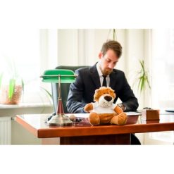 Pluszowy lew | Richard K z nadrukiem Twojego logo, materiał: bawełna, plusz, kolor: brązowy