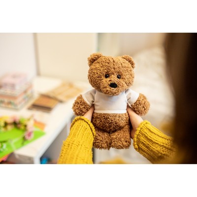 Pluszowy miś | Cuddlence z nadrukiem Twojego logo, materiał: poliester, kolor: brązowy Pluszowy miś | Cuddlence z nadrukiem Twojego logo, materiał: poliester, kolor: brązowy