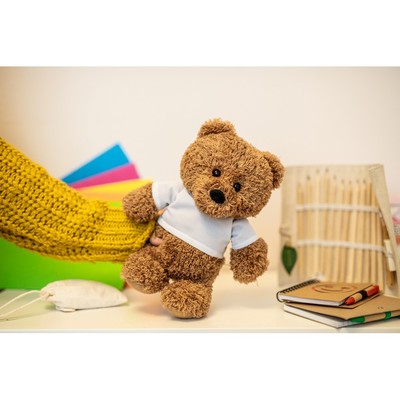 Pluszowy miś | Cuddlence z nadrukiem Twojego logo, materiał: poliester, kolor: brązowy Pluszowy miś | Cuddlence z nadrukiem Twojego logo, materiał: poliester, kolor: brązowy