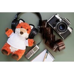 Pluszowy lis | Cleverus z nadrukiem Twojego logo, materiał: poliester, plusz, kolor: pomarańczowy