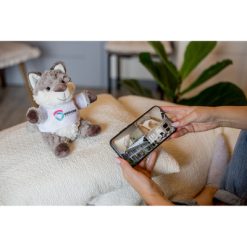 Pluszowy wilk | Wildore z nadrukiem Twojego logo, materiał: poliester, plusz, kolor: szary