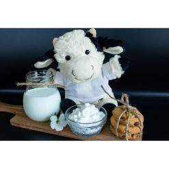 Pluszowa krówka | Fieldith z nadrukiem Twojego logo, materiał: poliester, plusz, kolor: czarno-biały