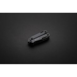 Narzędzie wielofunkcyjne Gear X z nadrukiem Twojego logo, materiał: stal nierdzewna, stal, kolor: czarny